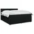 vidaXL Postelja boxspring z vzmetnico Črna 200 x 200 cm Blago