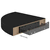 Plutajuće kutne police 2 kom crne 25 x 25 x 3,8 cm MDF