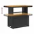 Vrtni stol crni 90 x 55 x 71 cm od poliratana i bagremovog drva