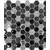 Hexagon mozaik ploščice Negro