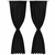 VIDAXL dvoslojna zatemnitvena zavesa (140x175cm), (2 kosa), črna