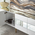 Hanah Home TV Komoda Leon, 180x59x35 cm, Belo-Zlatne boje