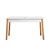 Hanah Home Set Trpezarijski sto, 2 trpezarijske stolice i klupa Santiago White Atlantic, Sivi