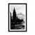 Plakat s paspartujem umetniška pokrajina v črnobeli varianti - 30x45 silver