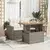 Vrtni stol sivi 100x55x73 cm od poliratana i bagremovog drva