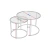 Hanah Home Set stolova za dnevnu sobu Aurum, 60x60x43cm, 2 komada, Zlatne boje