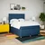 Vidaxl Box spring postelja z vzmetnico modra 140x200 cm blago