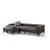 Atelier del Sofa Ugaona garnitura Horizon 85x43x207cm Tamnosiva