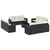 13-dijelni set vrtnih sofa s jastucima poliratan crni