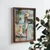 WallXpert uramljena MDF slika NAL017-70, žena u cvetnoj haljini i zlatni retriver šetaju plažom, 50 x 70 cm