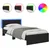 vidaXL Konstrukcija postelje z LED lučmi Črna Orehovina 90 x 190 cm