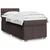 Vidaxl Box spring postelja z vzmetnico temno rjava 100x200 cm blago