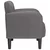 Sofa fotelja s naslonima za ruke siva 54 cm umjetna koža