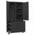 Industrijski ormar crni 90 x 50 x 180 cm metalni