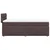 Vidaxl Box spring postelja z vzmetnico temno rjav 90x190 cm blago