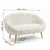 ATELIER DEL SOFA Sofa dvosed Lida White