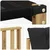 Set vanjskih sofa s jastukom 10 pcs Bijela i crna