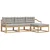 Set vanjskih sofa 4 pcs Bijela i svjetlosiva Poliester