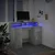 Radni stol s LED svjetlima sivi 120x55x91 cm konstruirano drvo
