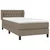 Vidaxl Box spring postelja z vzmetnico taupe 90x200 cm blago