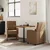 vidaXL Jedilni stoli 2 pcs Rjava 57 x 67 x 98 cm Umetno semiš usnje