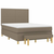 Vidaxl Box spring postelja z vzmetnico taupe 140x190 cm blago