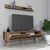 Hanah Home TV komoda sa policama Valensiya 140, 140 cm, Braon