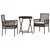 Bistro set za vrt 3 pcs Smeđa poliratan