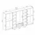 Hanah Home ormar sa reflektujućim staklom Nisa 20624, 360 cm, peščar