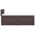 Vidaxl Box spring postelja z vzmetnico temno rjav 90x190 cm blago