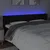 Vidaxl LED posteljno vzglavje črno 203x16x78/88 cm blago