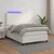 Vidaxl Box spring postelja z vzmetnico LED bela 120x200cm umetno usnje