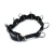 Kiotos Leather Collar with 7 Statement Rings Black