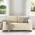 Vidaxl Dvosed kremne barve 160x77x82 cm blago