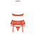 Sexy set 3-delni 838-SEG-3 crvene boje - S/M