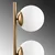 Aberto Design Podna lampa Dual 13756, 30 x 30 x 155 cm, 2 x E27, 250 cm Kabl, Zlatne boje