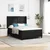 Vidaxl LED Box Spring Postelja z vzglavjem Črna 140 x 190 cm blago