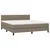 Vidaxl Box spring postelja z vzmetnico LED taupe 180x200 cm blago