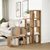 Pregrada/regal za knjige 4 razina hrast 131,5x29x131,5cm drveni