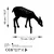 Aberto Design Dekorativna figura Gazelle 01, 64x72 cm, 1.5 mm
