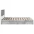 Krevet s od storage s uzglavljem Betonski sivi 150 x 200 cm