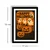 WallXpert uramljena slika 3752HALCT-019, natpis Happy Halloween sa duhovima i bundevama, 37 x 52 cm, crni ram