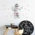 Wallity Zidna dekoracija Peace Sign Astronaut-2, 35cmx47cmx10cm, Bela