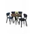 Hanah Home Trpezarijski set, 5 komada, Teget