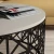 Wallity Klub sto Selin Metal Ferforje Krem-Crni