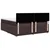 Vidaxl Box spring postelja z vzmetnico temno rjava 180x200 cm blago