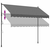 Tenda na uvlačenje antracit 300 x 150 cm od tkanine i čelika