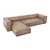 Svetlo rjava usnjena kotna zofa (levi kot) Madame - Windsor & Co Sofas