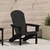 Adirondack stolica Crna 82 x 74 x 92 cm HDPE