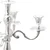 Vidaxl Nosilec sveč srebrna 32 x 32 x 79,5 cm Aluminij